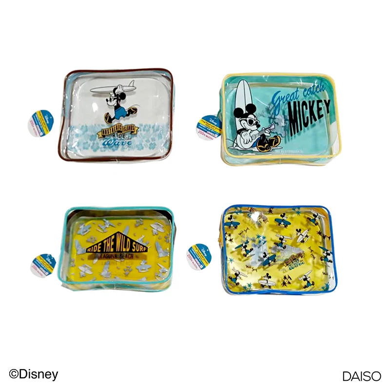 - Car dog seat beltVinyl Pouch with Gusset -Mickey - Surfing-