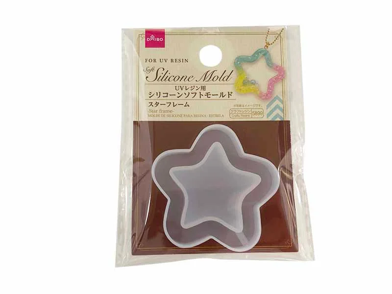 - Dog disposable foam shower gelSoft Silicone Mold - FOR UV RESIN - Star frame -