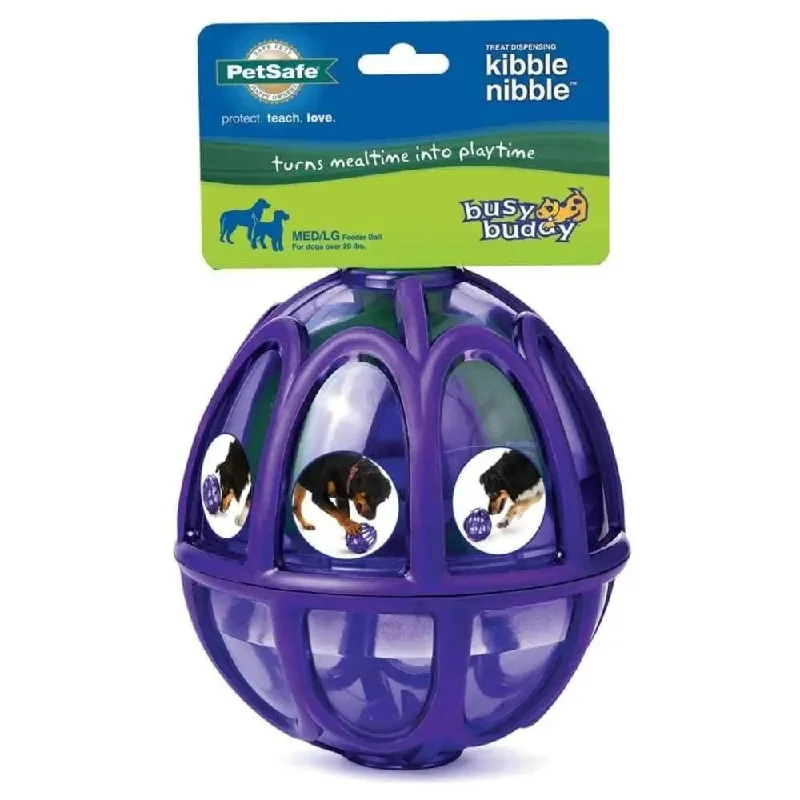 Pet ProductsBusy Buddy Dog Toy Kibble Nibble Feeder Ball Purple