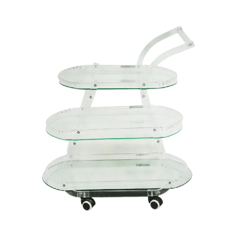 - Foldable and portable cat bagTEA TROLLEY ACRYLIC ATTALIA 3 SHELF 86 WHITE