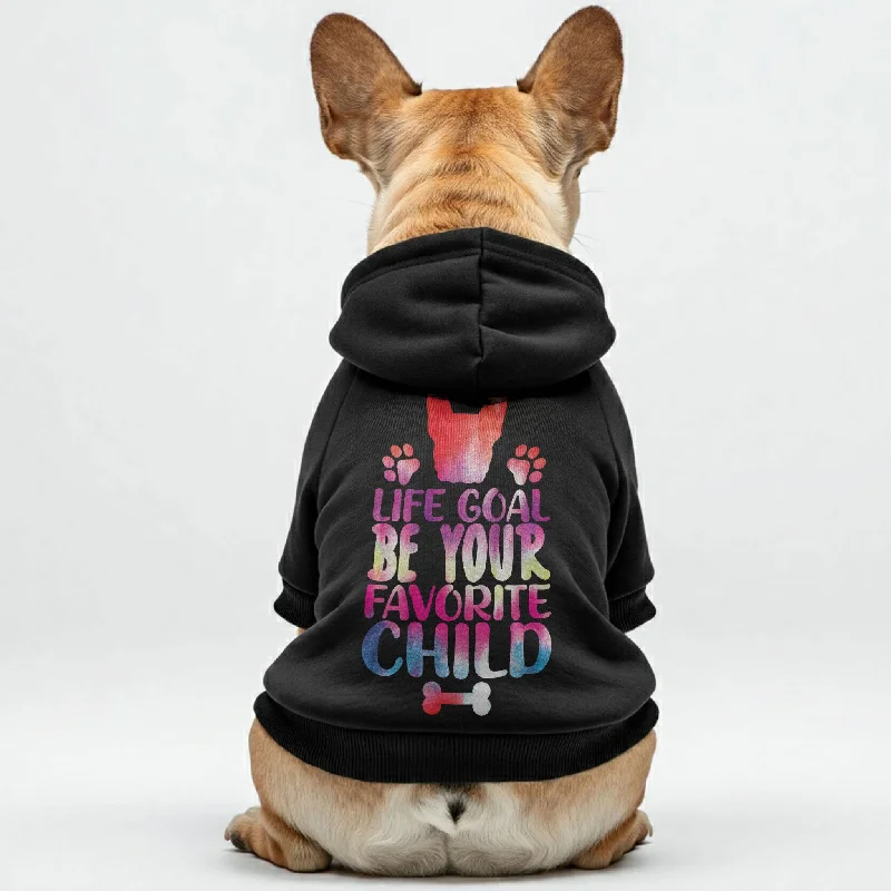 LIFE GOAL,BE YOUR FAVORITE CHILD - Personalized French Bulldog Hoodies with Funny Quotes – Stylish, Cozy, and Premium 100% Cotton LIFE GOAL,BE YOUR FAVORITE CHILD - Personalized French Bulldog Hoodies with Funny Quotes – Stylish, Cozy, and Premium 100% Cotton
