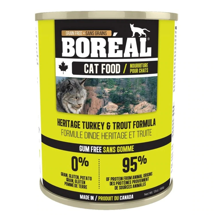    - Hypoallergenic cat food  Boréal Cat Can Heritage Turkey & Trout