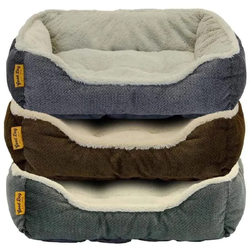 ---Good Dog Bolster Puppy Bed Assorted, 21 in