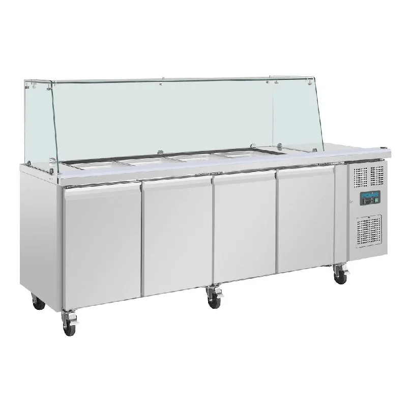 -Anti-scratch sofa protective coverPolar U-Series GN Saladette Counter with Square Sneeze Guard 4 Door -Anti-scratch sofa protective coverPolar U-Series GN Saladette Counter with Square Sneeze Guard 4 Door