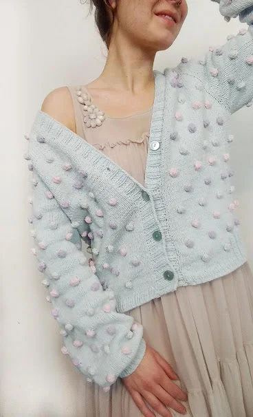 - Pregnant cat delivery room warming boxRoberta Bobble Cardigan (knit)