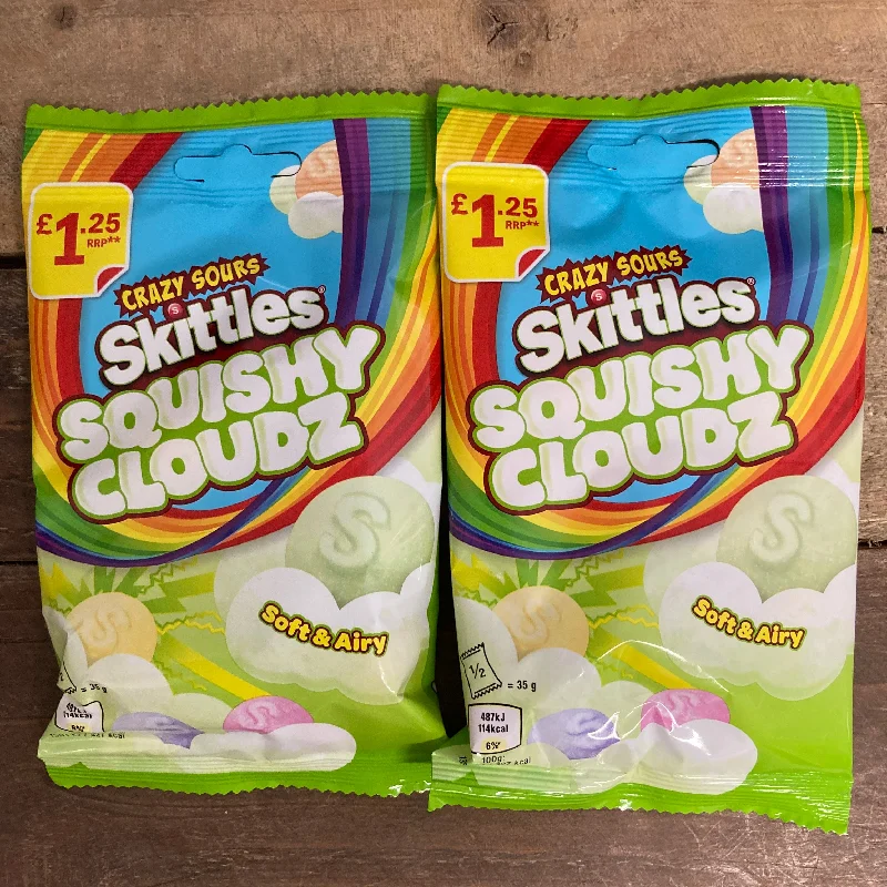- Foldable and portable cat bag6x Skittles Crazy Sours Squishy Cloudz Bags (6x70g)