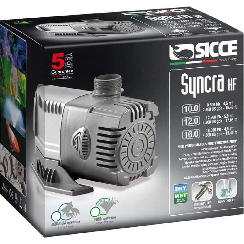 - ​​Pet toys under    yuanSicce SYNCRA HF (High Flow) 12.0 Pump - 3200 GPH 1ea