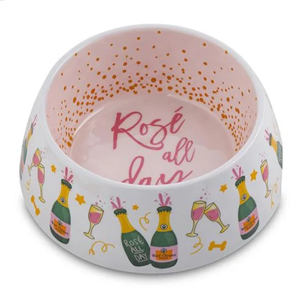 Rose' All Day Dog  Bowl