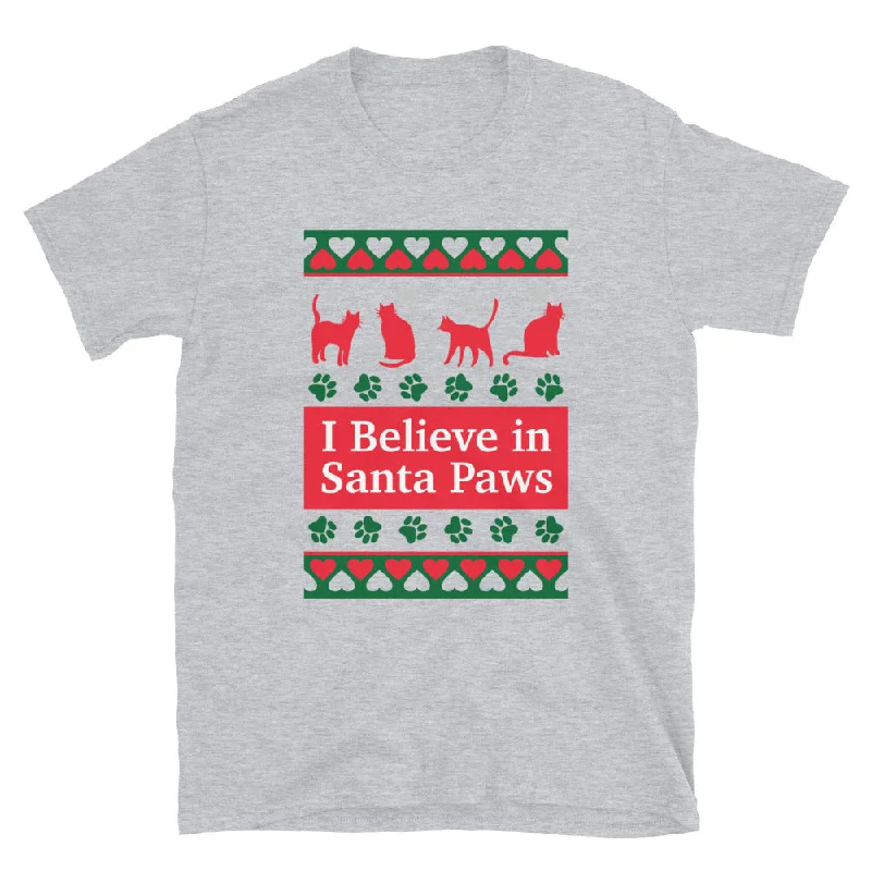 - Dog anti-slip matI Believe in Santa Paws Cat T-Shirt