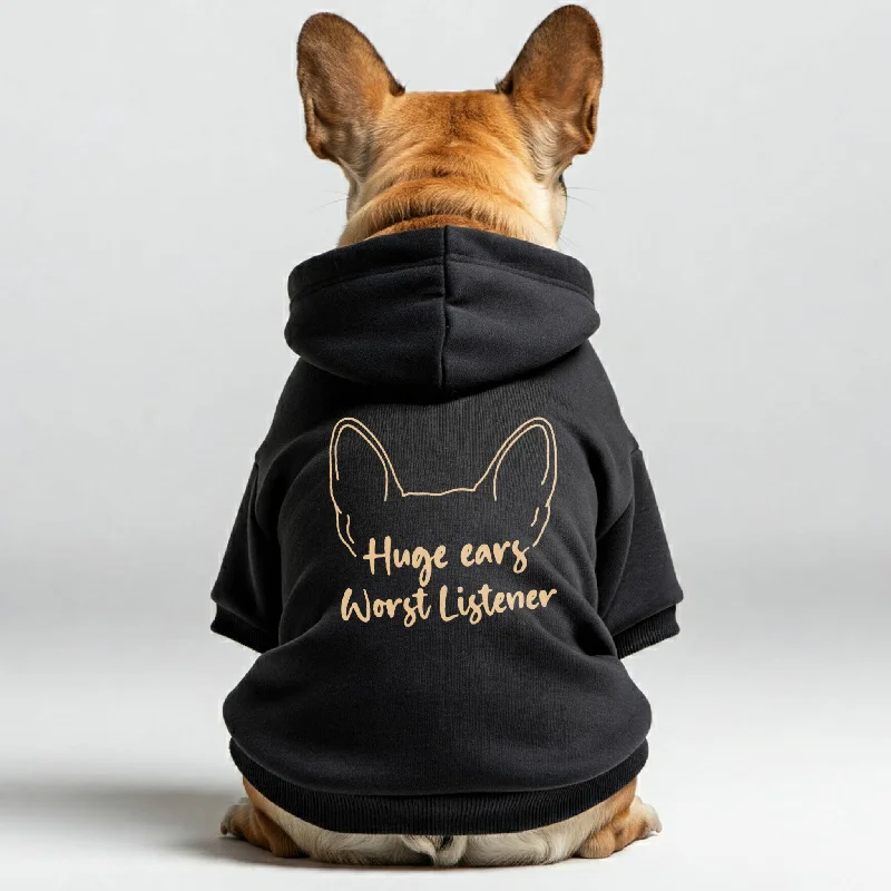 Huge Ears - Personalized French Bulldog Hoodies with Funny Quotes – Stylish, Cozy, and Premium 100% Cotton Huge Ears - Personalized French Bulldog Hoodies with Funny Quotes – Stylish, Cozy, and Premium 100% Cotton