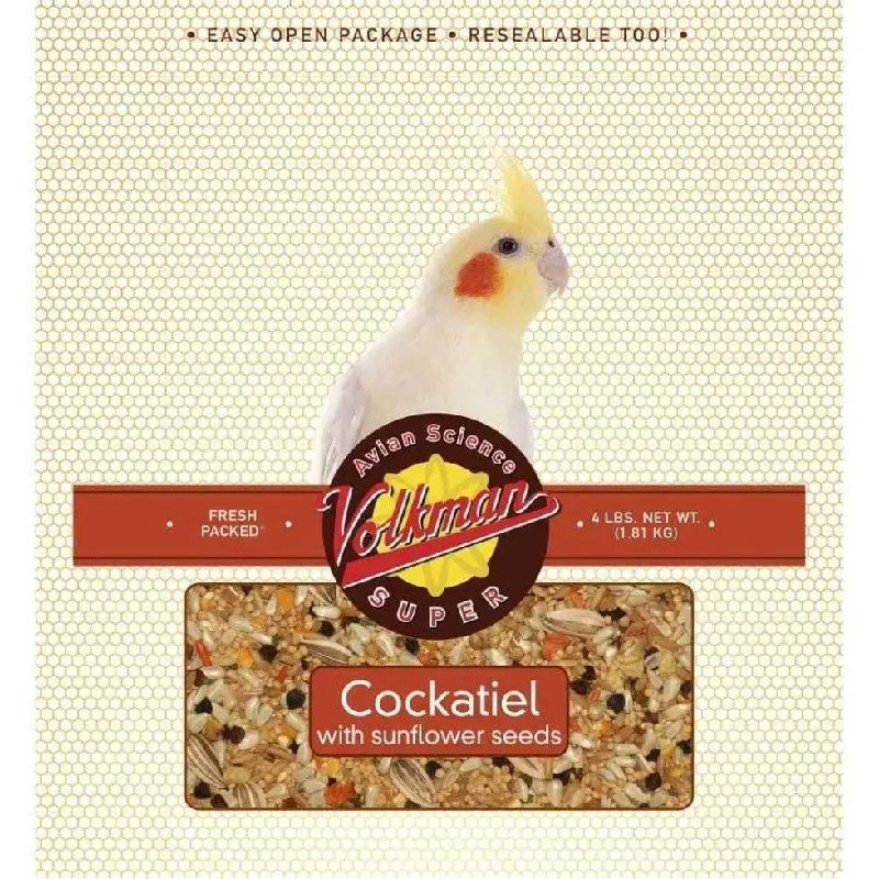 - Air box TSA certified check-inVolkman Seed Company Avain Science Super Cockatiel Food Treat with Sunflower Seed - Air box TSA certified check-inVolkman Seed Company Avain Science Super Cockatiel Food Treat with Sunflower Seed