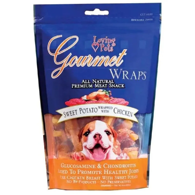- Organic cotton dog bibsLoving Pets Gourmet Wraps Sweet Potato Wrapped with Chicken Dog Treat 8 oz - Organic cotton dog bibsLoving Pets Gourmet Wraps Sweet Potato Wrapped with Chicken Dog Treat 8 oz