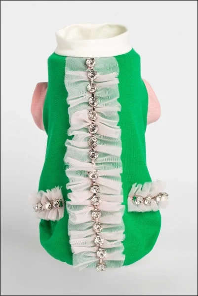 Coco Dog Cardigan Green