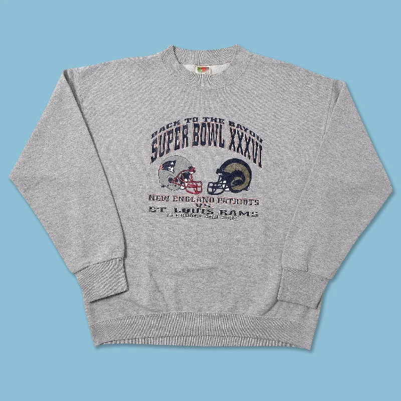 - Winter warm clothes for short-haired dogs2002 Super Bowl Sweater Medium