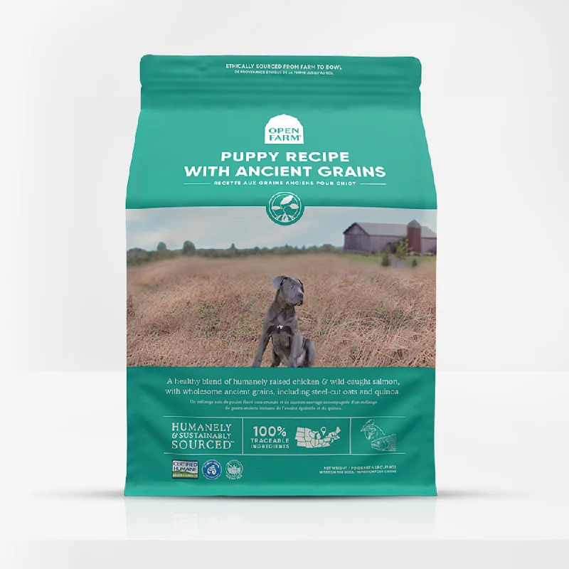 -Chicken-flavored dog foodOpen Farm - Puppy with Ancient Grains - Dry Dog Food
