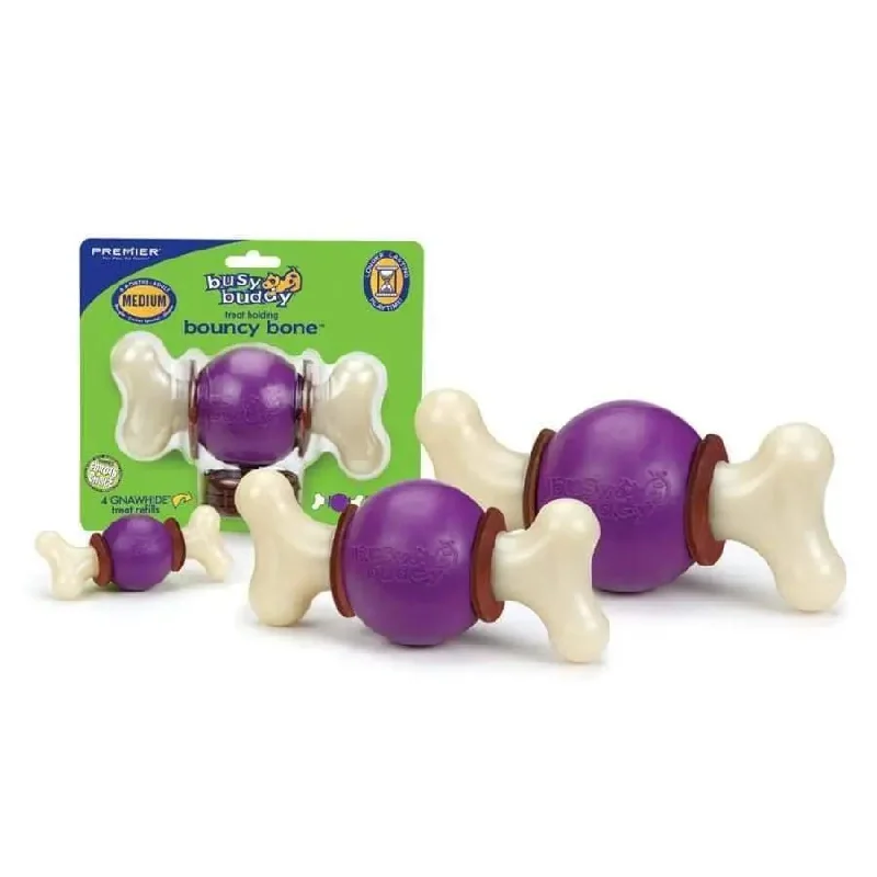 - Degradable pet feces bagBusy Buddy Bouncy Bone Dog Chew Multi-Color
