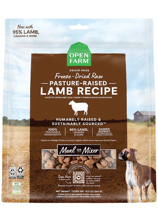 - Natural ingredient dog foodOpen Farm - Freeze Dried Raw Dog Food - Lamb Morsels