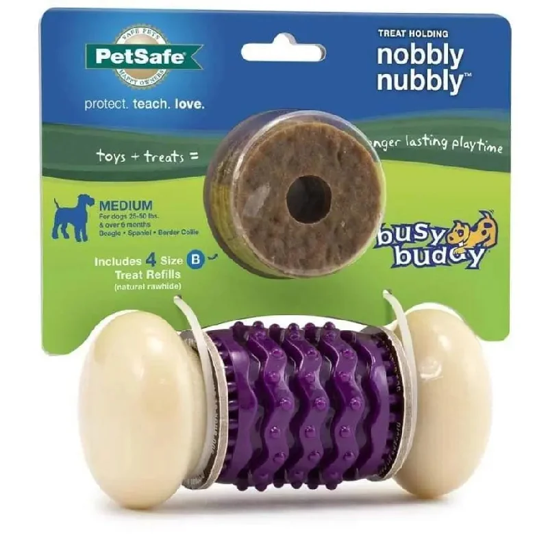 - Smart cat litter box with automatic cleaningBusy Buddy Nobbly Nubbly Dog Toy Purple, White
