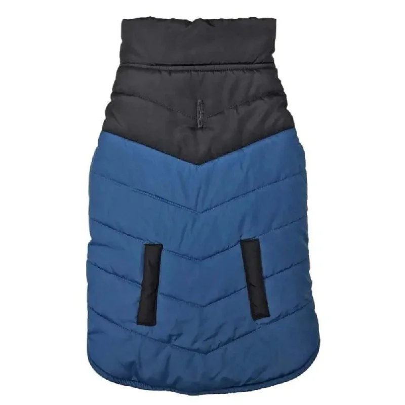 - Pet stroller can be taken on the planeFashion Pet Color Block Puffer Jacket Reversible Blue - Pet stroller can be taken on the planeFashion Pet Color Block Puffer Jacket Reversible Blue