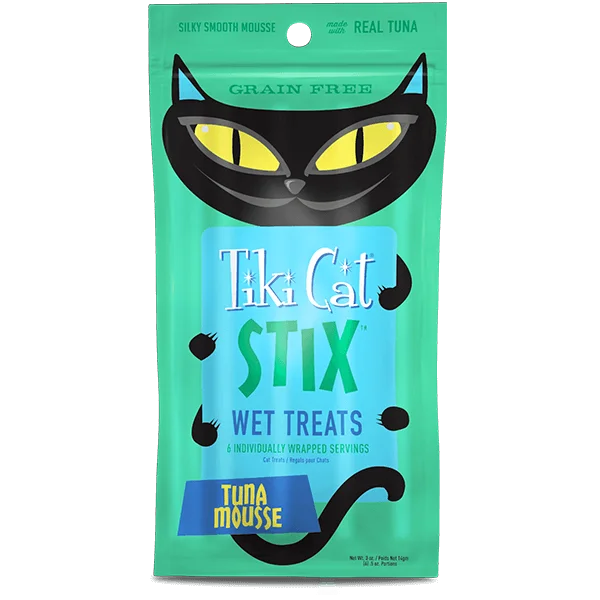    - Cat food for digestive health  Tiki Cat Stix Tuna