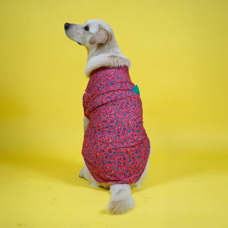 - Winter dog thick down jacketSkatrs Bold Fuchsia Printed Kurta for Dogs and Cats (Pink) - Winter dog thick down jacketSkatrs Bold Fuchsia Printed Kurta for Dogs and Cats (Pink)