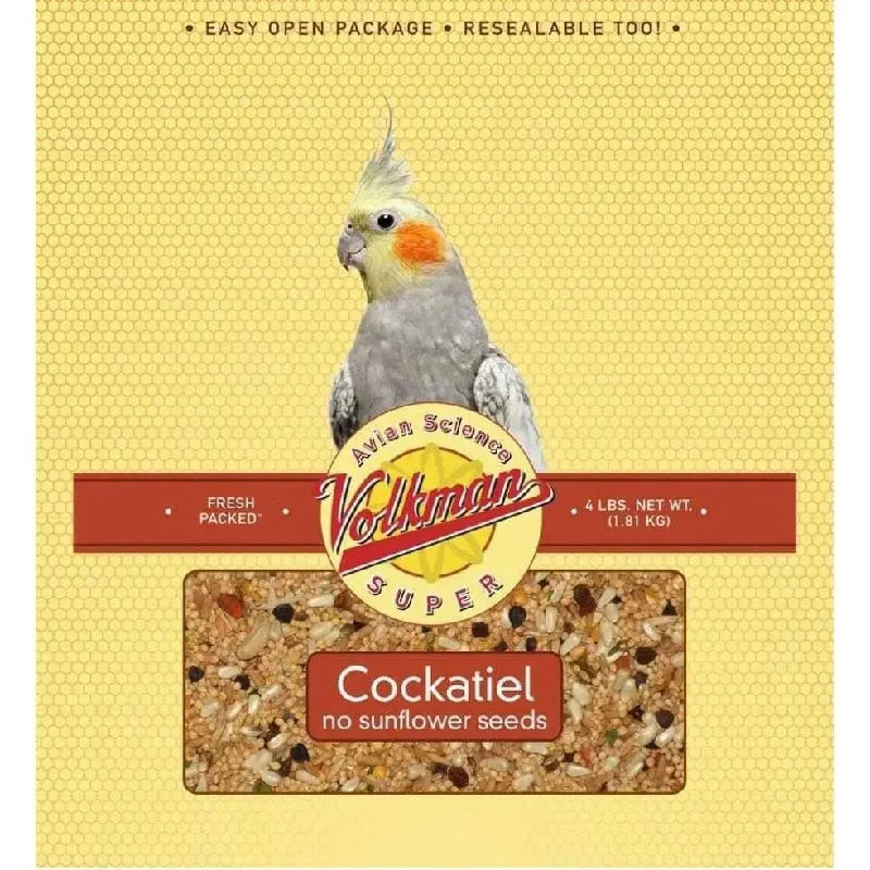 ---Volkman Seed Company Avain Science Super Cockatiel Food Bird Treat without Sunflower Seed ---Volkman Seed Company Avain Science Super Cockatiel Food Bird Treat without Sunflower Seed