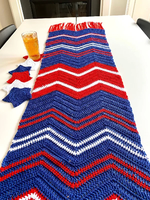 - ​​Pet toys under    yuanCrochet Kit - Fireworks Table Runner & Star Coaster Set