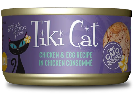    - Cat food for dental health  Tiki Cat Luau Chicken & Egg Koolina