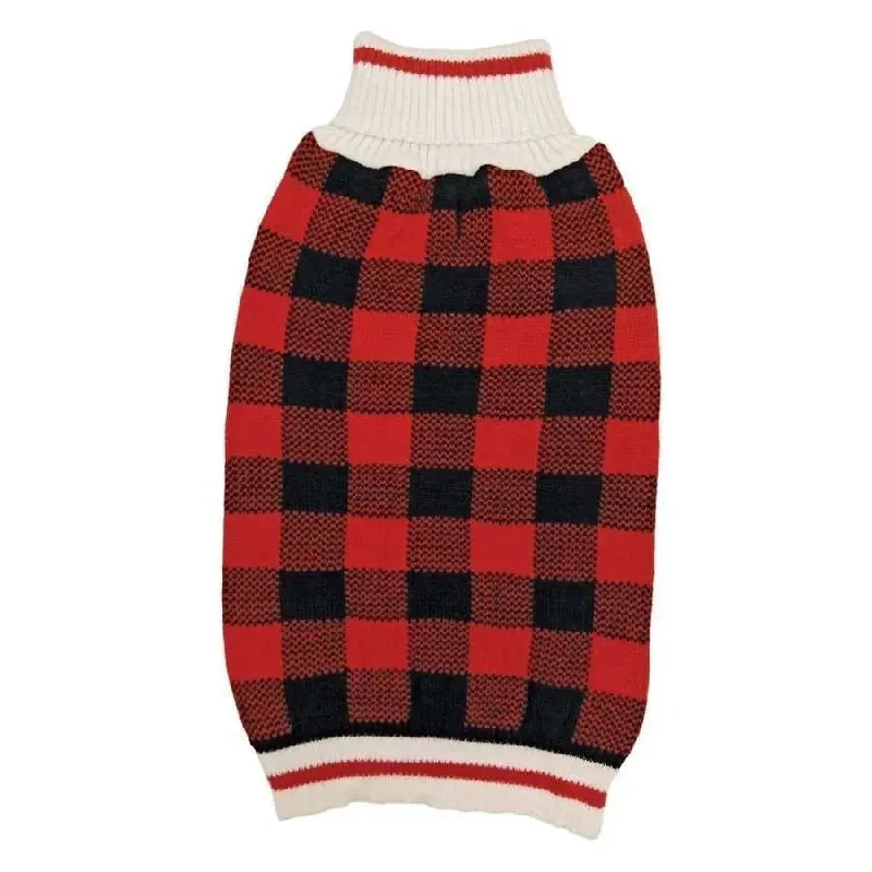 - Summer pet ice matFashion Pet Plaid Dog Sweater Black, Red