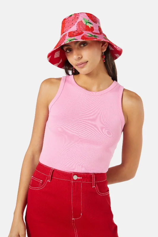 - Postoperative pet anti-licking Elizabethan collarStawberry Bucket Hat