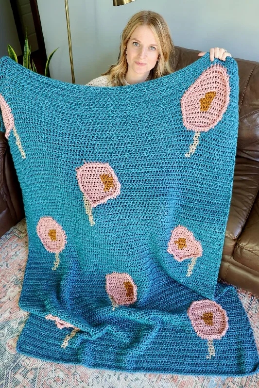  -Explosion-proof leash FOR LARGE dogsPoppy Flower Blanket (Crochet)