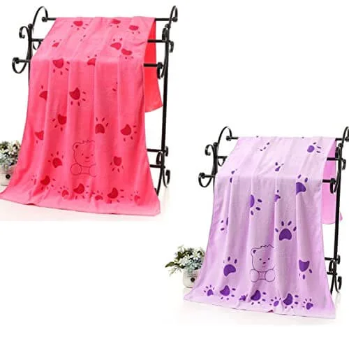 KUTKUT Pack of 2Pcs Microfibre Dog Towel, Quick Absorbent Pet Bath Towels, Super Soft Fast Drying Machine Washable Puppy Beach Dryer for Small Medium Large Dogs (Size: 140 x 70cm) KUTKUT Pack of 2Pcs Microfibre Dog Towel, Quick Absorbent Pet Bath Towels, Super Soft Fast Drying Machine Washable Puppy Beach Dryer for Small Medium Large Dogs (Size: 140 x 70cm)