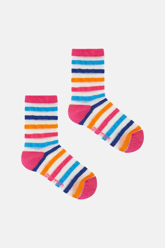 ---Sheer Rainbow Sock