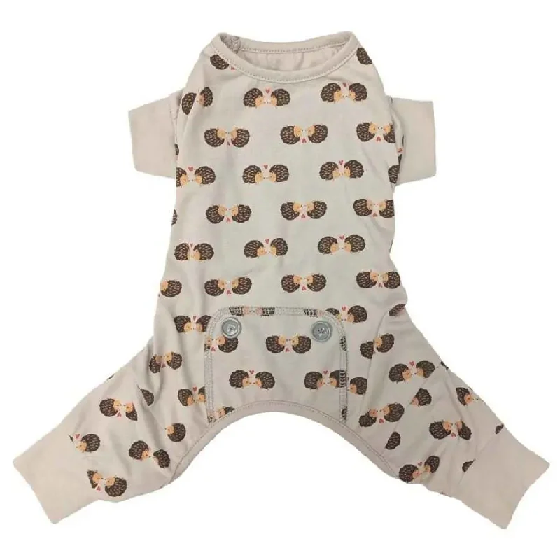 - Organic cotton dog bibsFashion Pet Hedgehog Dog Pajamas Grey
