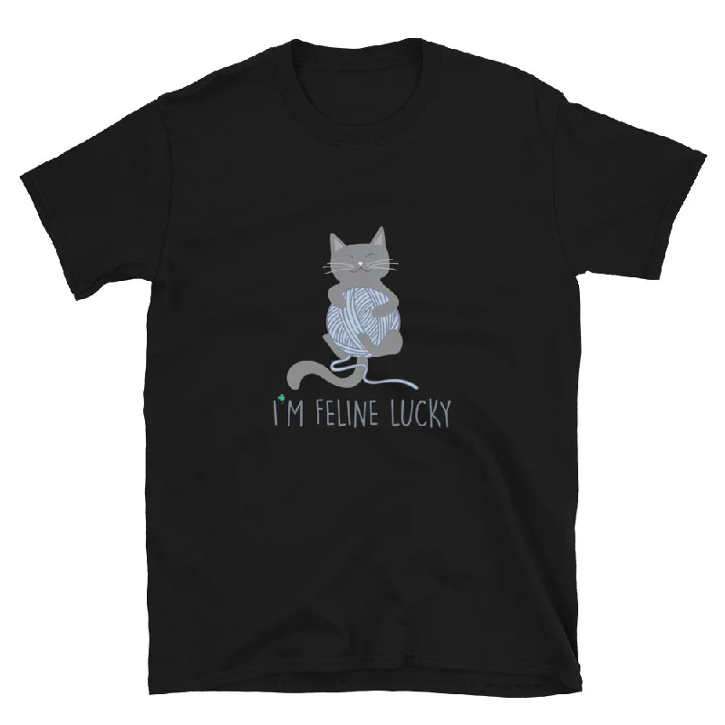 - Cat hair ball removal and hair removal creamFeline Lucky T-Shirt