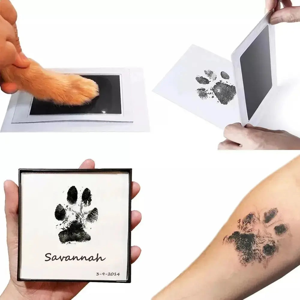 Paw Print Clean Touch Ink Pad, Dog Or Cat Pet Owner Keepsake, DIY Inkless Nose and Pawprint Impression Making Kit Paw Print Clean Touch Ink Pad, Dog Or Cat Pet Owner Keepsake, DIY Inkless Nose and Pawprint Impression Making Kit
