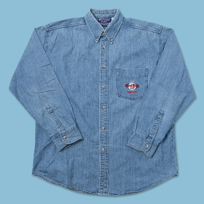 - Winter dog thick down jacketVintage Hard Rock Cafe Denim Shirt Large