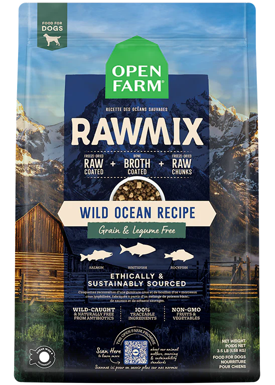 - High protein dog foodOpen Farm - Grain & Legume Free RawMix - Wild Ocean Dog Food
