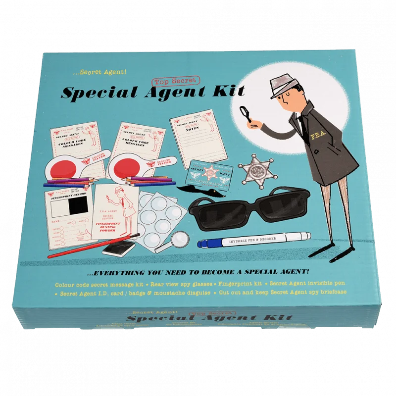 - Air box TSA certified check-inSpecial Agent Spy Kit