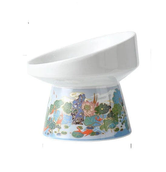 KUTKUT Ceramic Cat Food Bowl Elevated Bowl Protect Pets' spines and Neck | Anti Vomiting Porcelain Stress Free Tilted Bowl for Cats and Small Dogs, Dishwasher and Microwave Safe (Green)… KUTKUT Ceramic Cat Food Bowl Elevated Bowl Protect Pets' spines and Neck | Anti Vomiting Porcelain Stress Free Tilted Bowl for Cats and Small Dogs, Dishwasher and Microwave Safe (Green)…