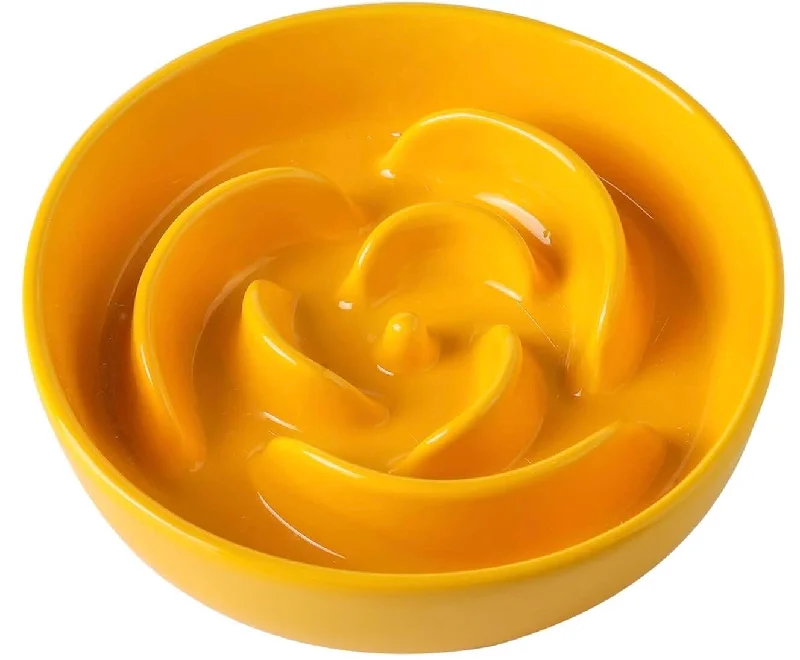 KUTKUT Ceramic Slow Feeder Dog Bowls, Pet Slow Feeder for Puppy Kitten, Slow Down Puzzle Eating Dog Food Bowl Food Dish for Fast Eaters Small Pets KUTKUT Ceramic Slow Feeder Dog Bowls, Pet Slow Feeder for Puppy Kitten, Slow Down Puzzle Eating Dog Food Bowl Food Dish for Fast Eaters Small Pets
