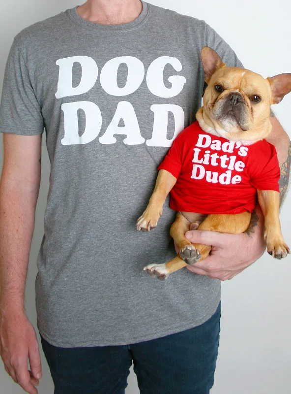 Dog Dad's Little Dude Matching T-Shirt Set