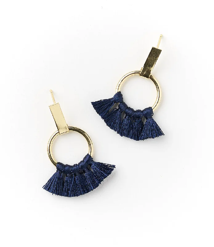 - ​​Pet toys under    yuanDanu Earrings - Navy Hoop