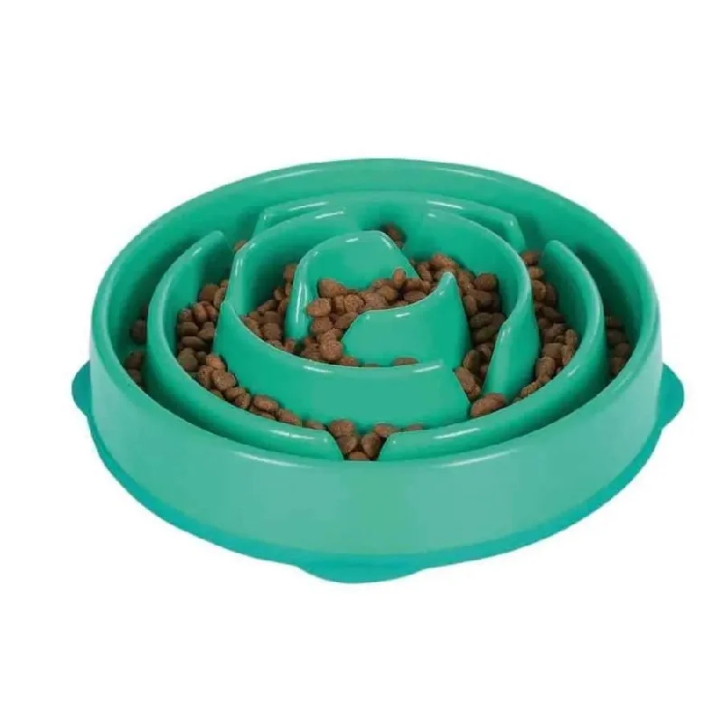 - Foldable and portable cat bagOutward Hound Fun Feeder Slo-Dog Bowl Turquoise