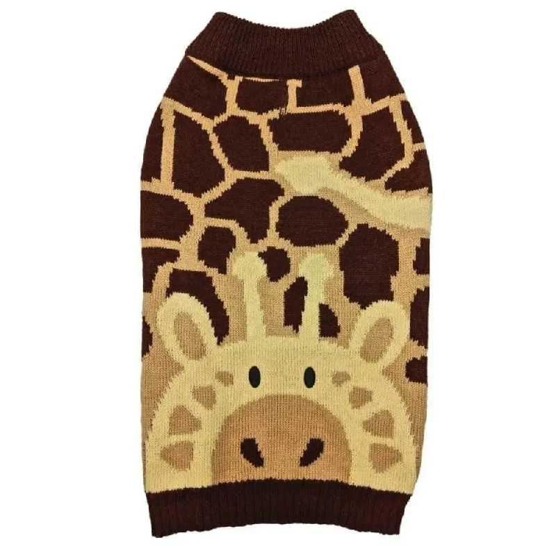 - Durable nylon dog leash wholesaleFashion Pet Giraffe Dog Sweater Brown