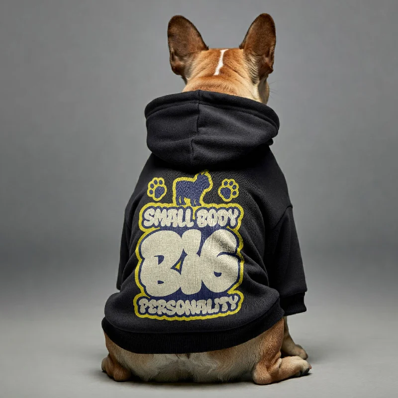 Small body, BIG personality - Personalized French Bulldog Hoodies with Funny Quotes – Stylish, Cozy, and Premium 100% Cotton Small body, BIG personality - Personalized French Bulldog Hoodies with Funny Quotes – Stylish, Cozy, and Premium 100% Cotton