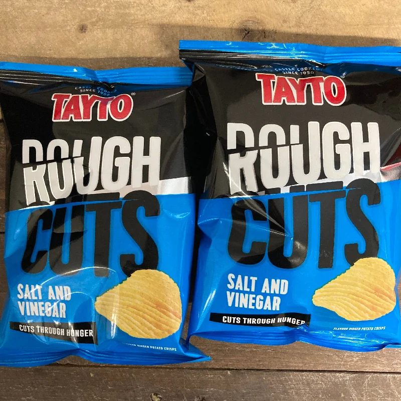 ---6x Golden Wonder Tayto Rough Cuts Salt & Vinegar Crisps Bags (6x47.5g)