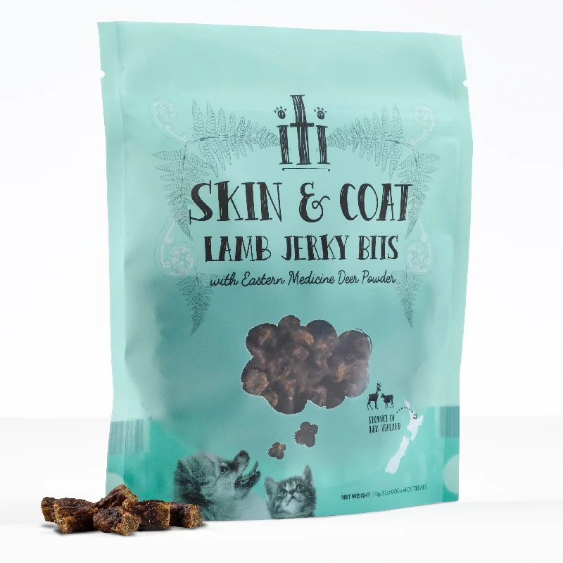 Cat Fooditi Dog Treat Skin & Coat Lamb Jerky Bits