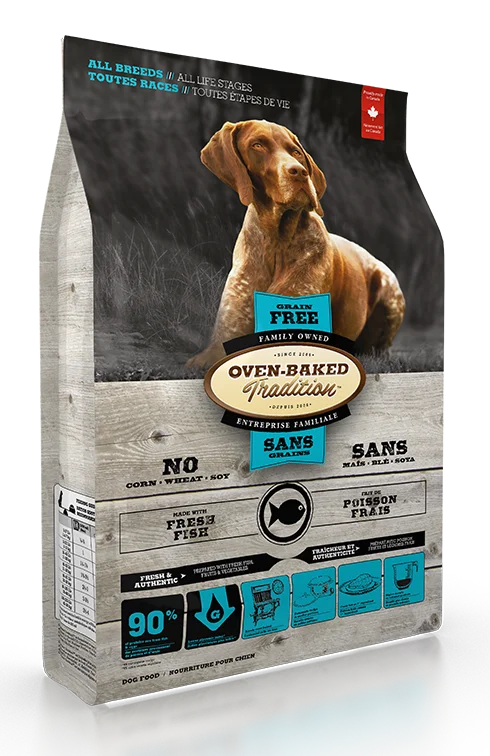  -Chicken-flavored dog foodOven Baked Tradition Dog Food - Grain Free - Fish