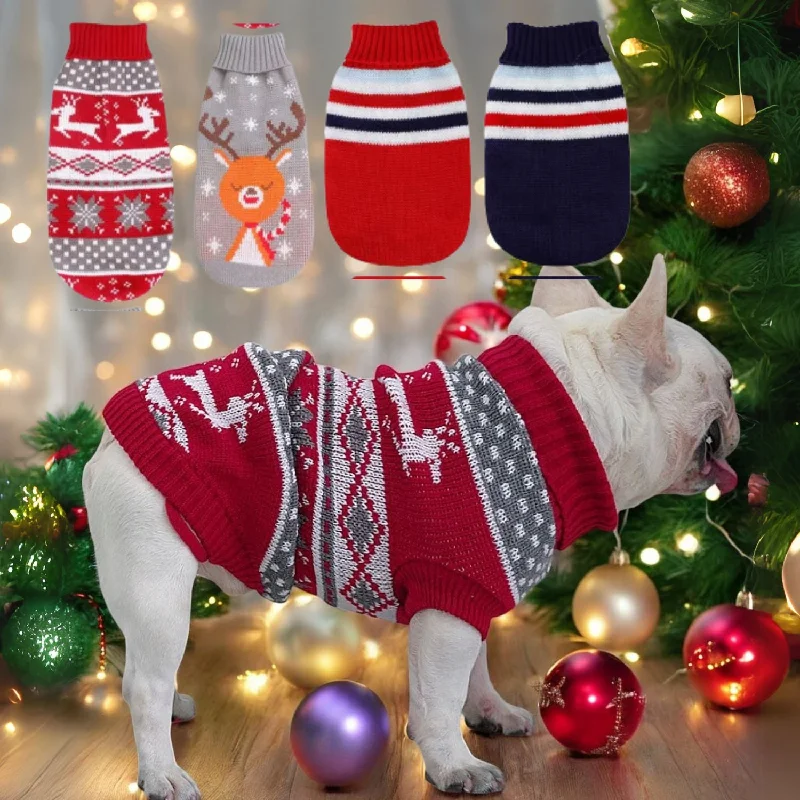 Christmas French Bulldog Sweater – Festive Holiday Apparel for Frenchie